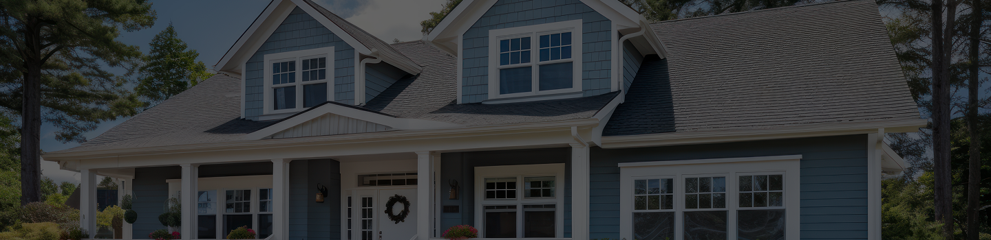 Modern house with windows