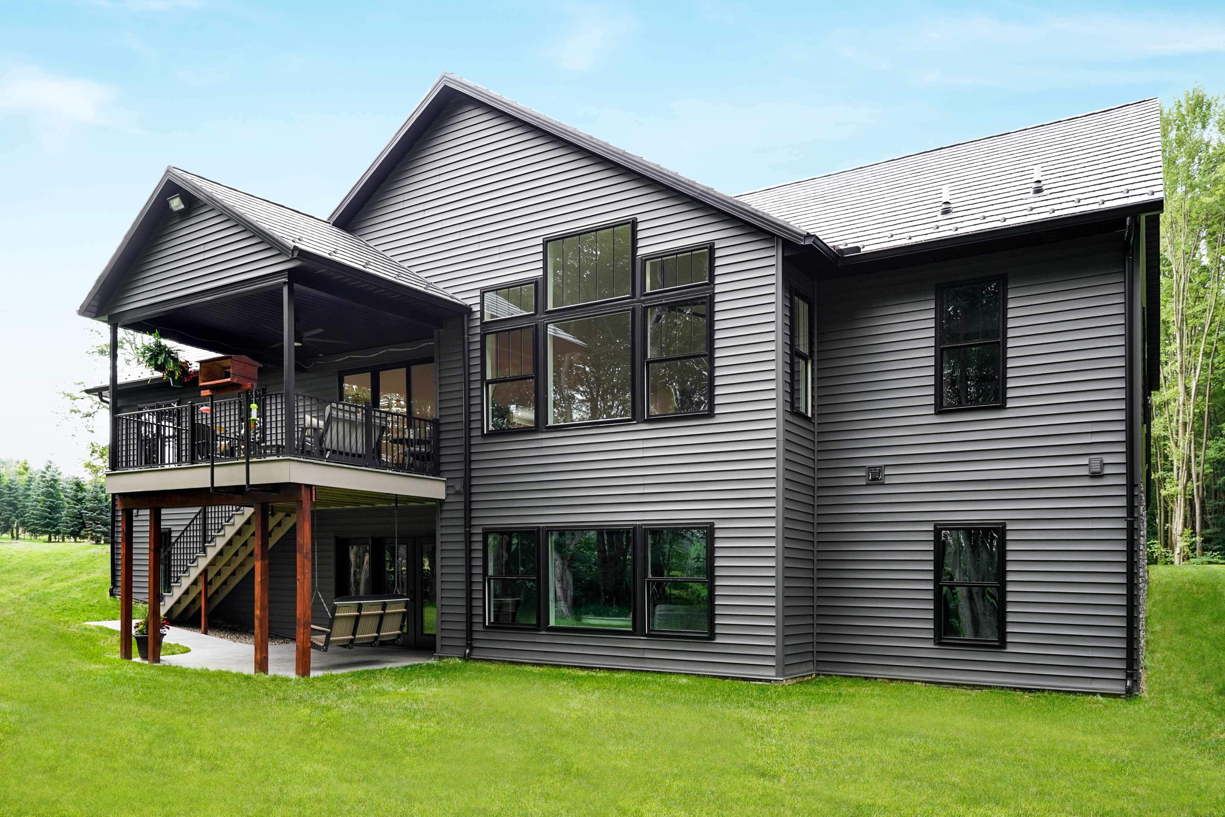 Modern windows on building exterior